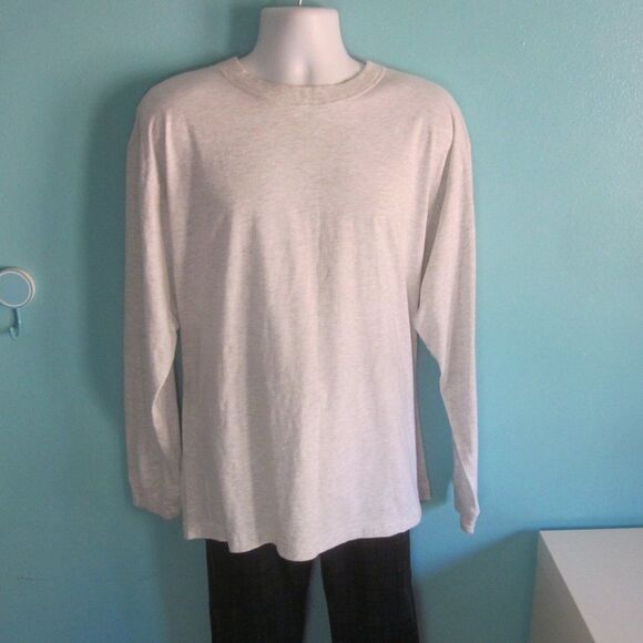 Blaklader Mens Light Gray Cotton Long Sleeve Work Tee Size XXL 52" Chest - Picture 3 of 10
